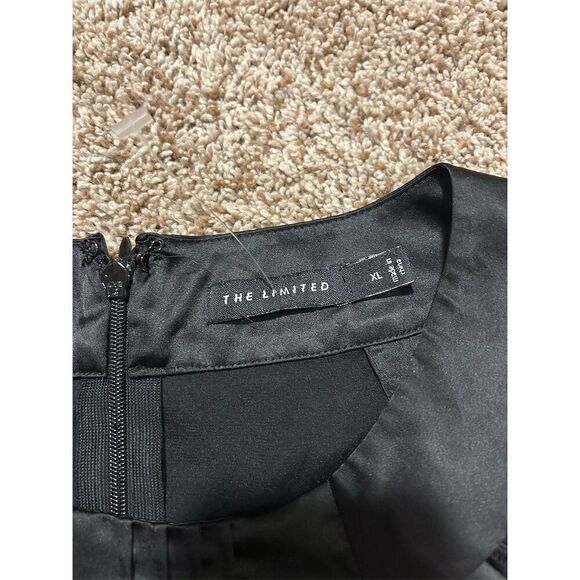 The Limited Women's XL Black High Neck Satin Sleeveless Party Blouse - Picture 4 of 5